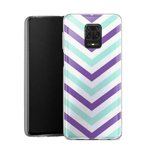 Coque pour Xiaomi Note 9 Chevrons Azteque Violet | Housse Silicone, Etui Antichoc / Tribal - XIAOMI REDMI NOTE 9 PRO